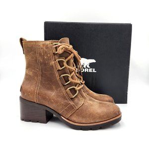 Sorel Women's Braun Cate Lace Lug Sole Booties Size 9
